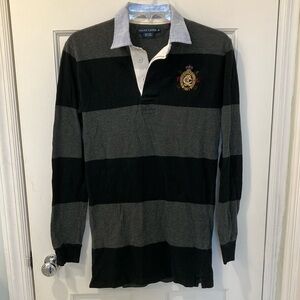 RALPH LAUREN Striped Polo Shirt with Crest